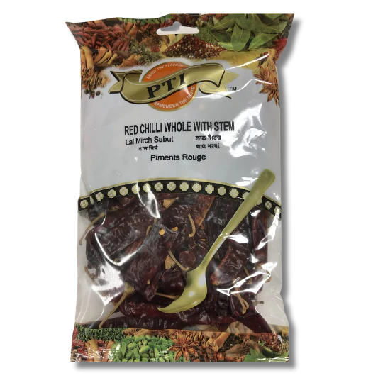 Red Chilli Whole With Stem - PTI - 100g