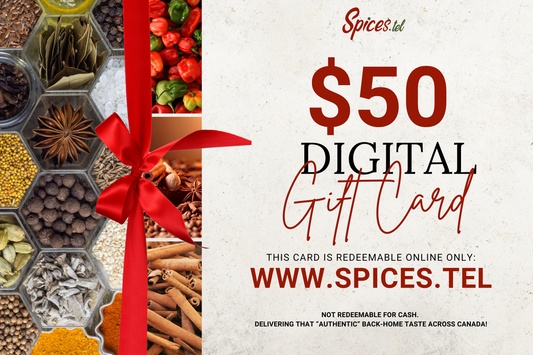 $50 Spices.tel Digital Gift Card