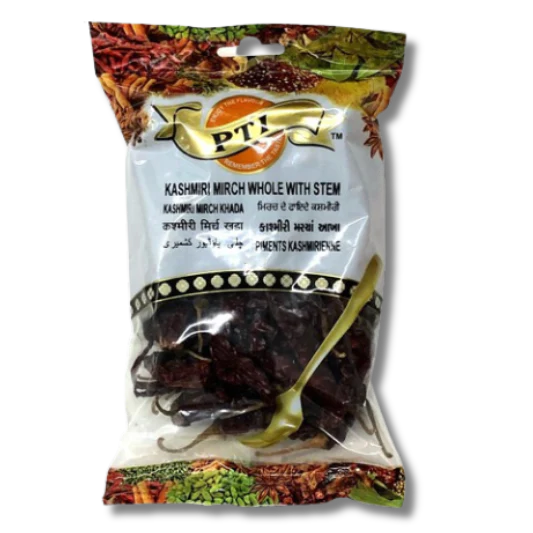 Kashmiri Mirch Whole with Stem - PTI - 100g