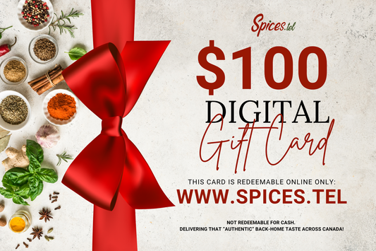 $100 Spices.tel Digital Gift Card